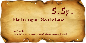 Steininger Szalviusz névjegykártya